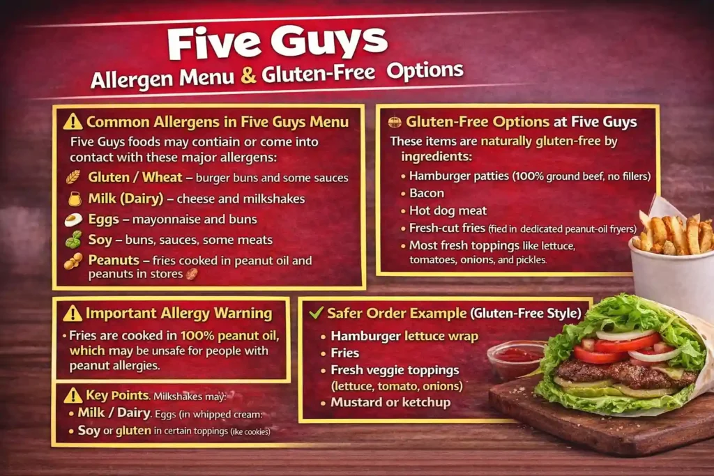 Five Guys Allergen Menu & Gluten Free Options 2 Five Guys Allergen Menu & Gluten Free