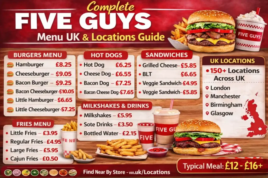 Five Guys Menu Locations in the United Kingdom (2026 Guide) 4 Five Guys Menu Locations in the United Kingdom