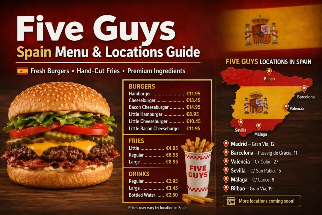Complete Five Guys Menu Spain and Locations Guide 2026 1 Five guys spain menu